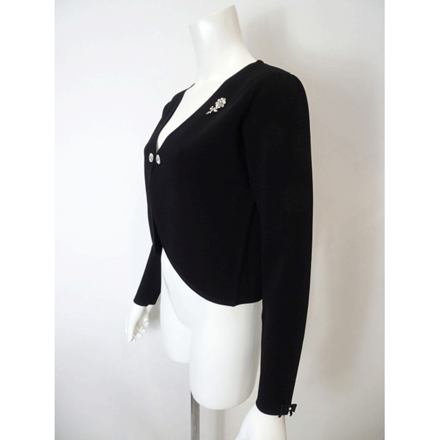 【Insta Live】Super Beauty ジュエルボタン付きクロップドカーディガン - 画像10