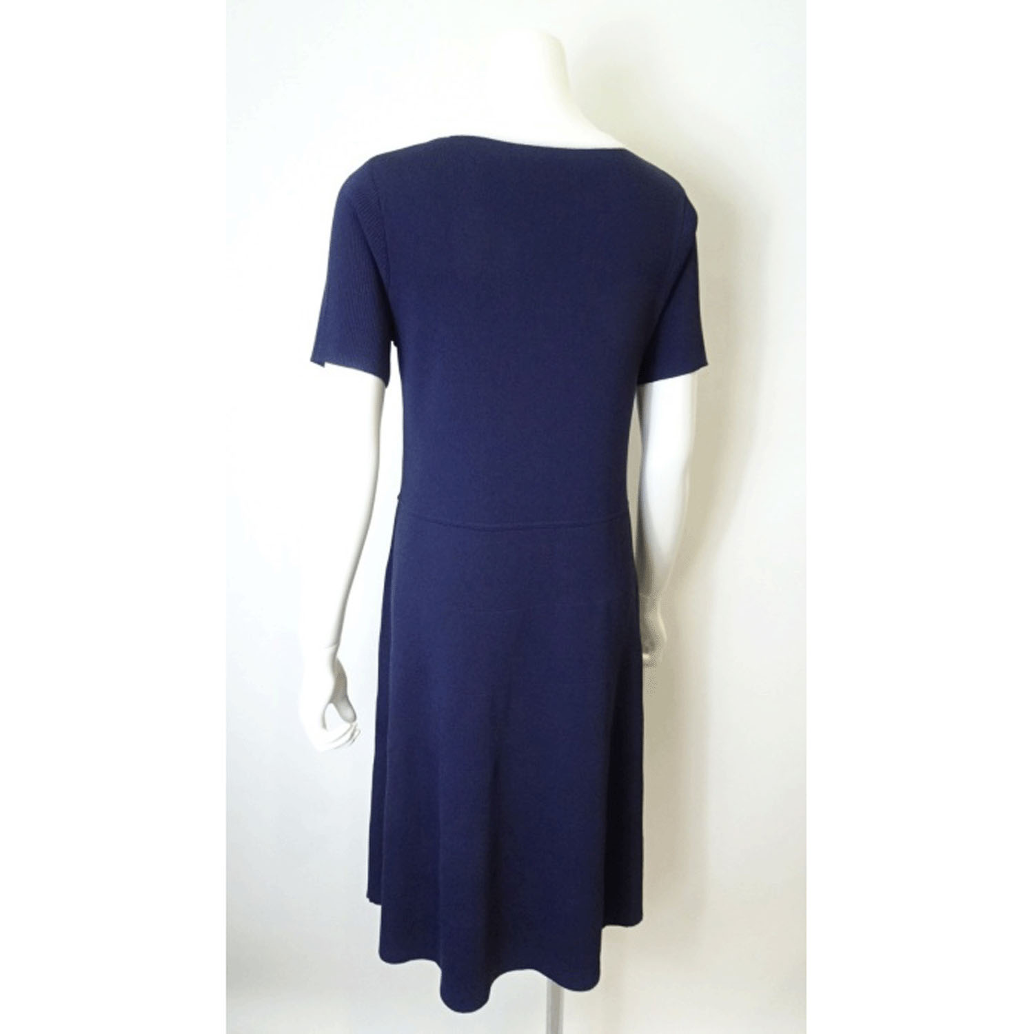 Super Beauty かぎ針花モチーフ付配色ニットワンピース - 画像9