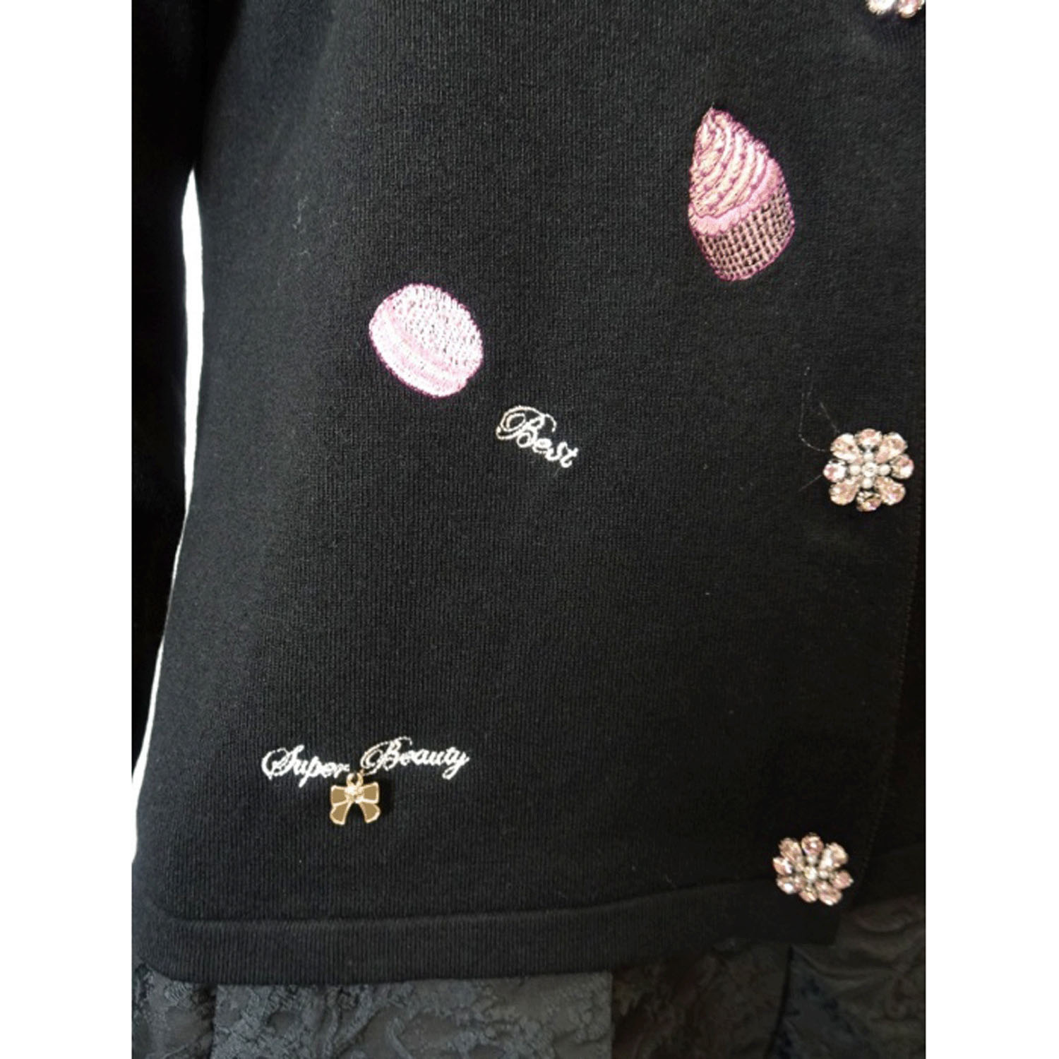 【Insta Live】Super Beauty スイーツ刺しゅうニットカーディガン - 画像22