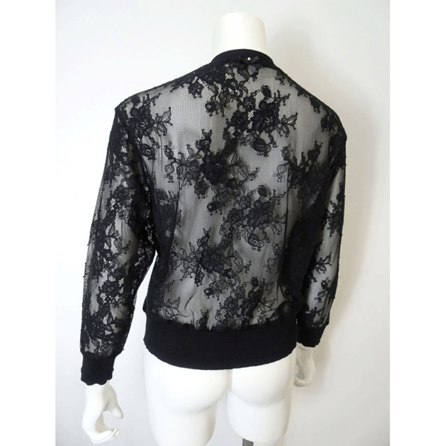 【4月上旬入荷予定】Super Beauty 透かしレース編みVネックニットカーディガン - 画像13