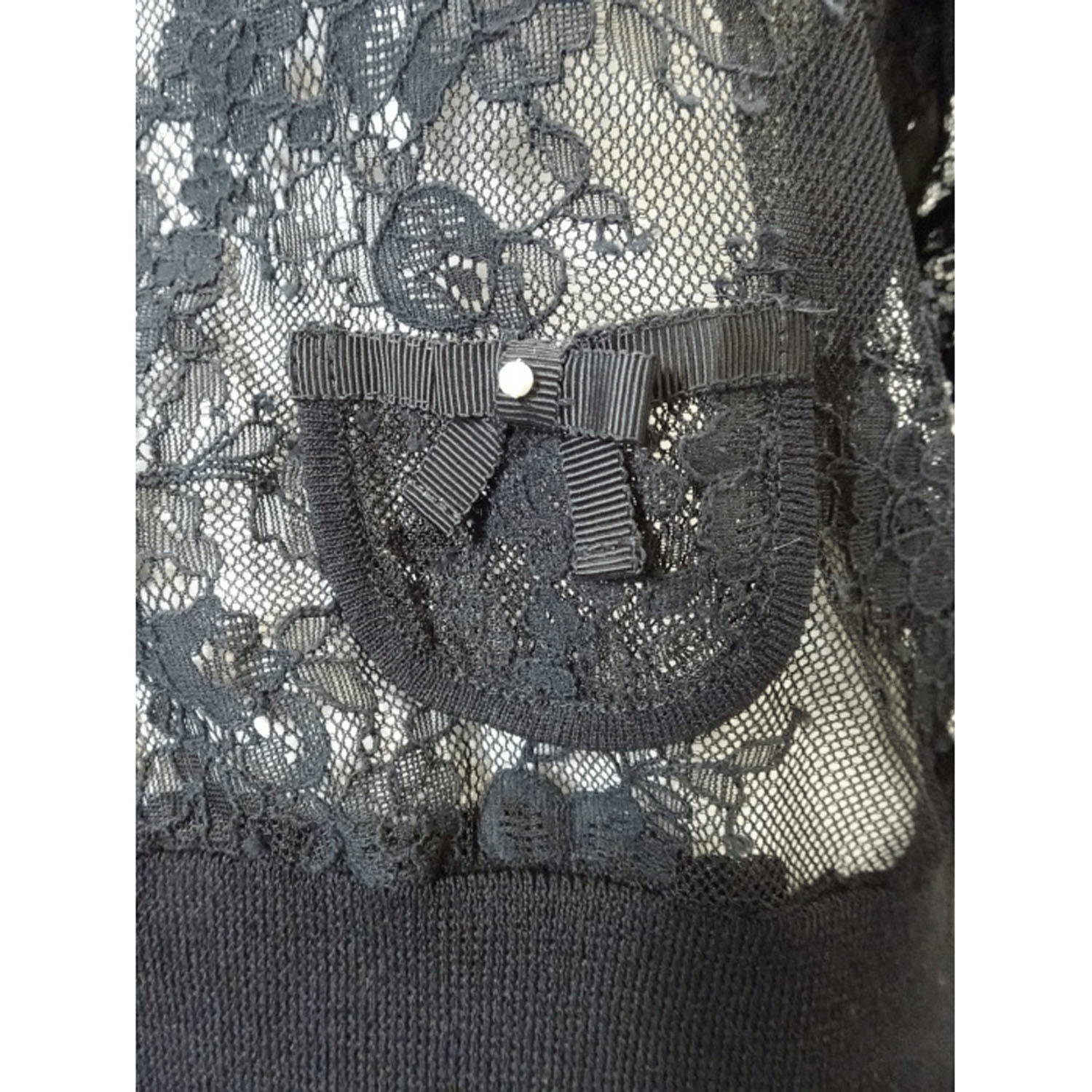 【4月上旬入荷予定】Super Beauty 透かしレース編みVネックニットカーディガン - 画像17