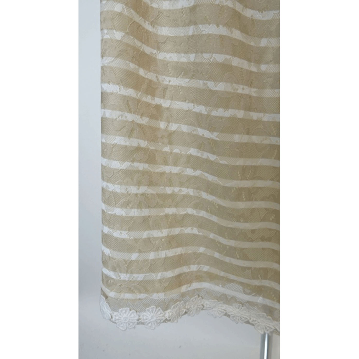 【4月初旬入荷予定】Super Beauty ボーダー柄プリントレース素材スカート - 画像4