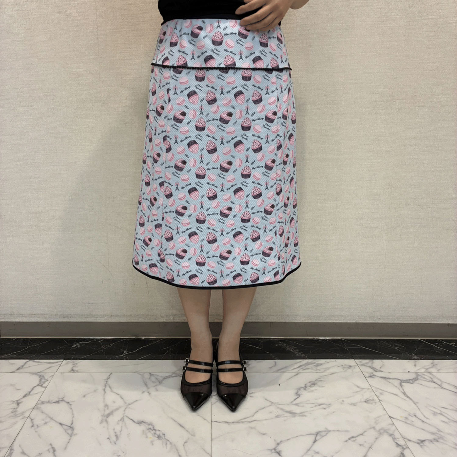 【Insta Live】Super Beauty スイーツプリント ウェストゴムスカート - 画像2