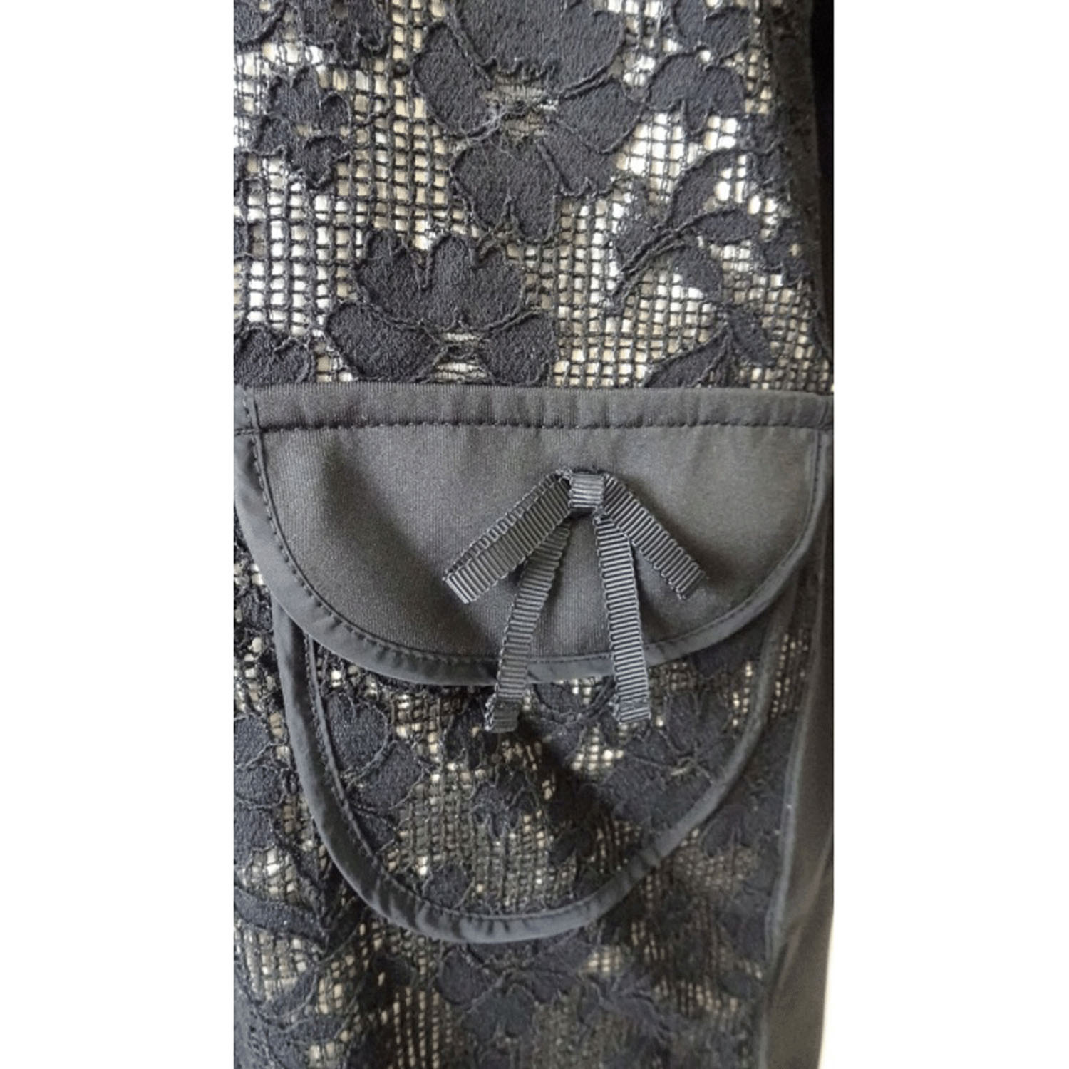 【Insta Live】Super Beauty スタンドフリル透かしレースコート - 画像14