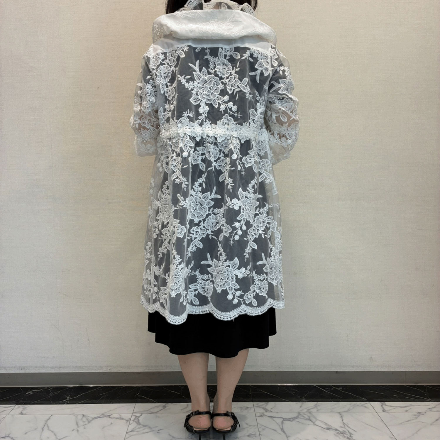 Super Beauty 花レース×刺しゅう透かし素材コート - 画像8