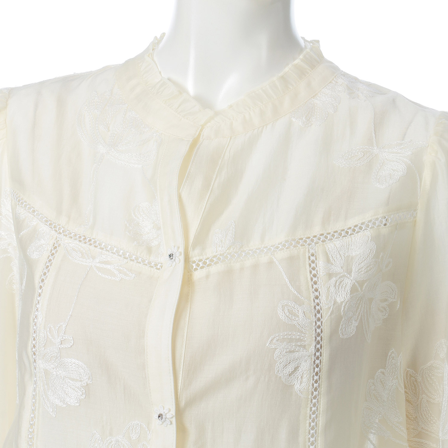 【LIVE ARCHIVE】Super Beauty 花刺しゅう入り パフ袖ブラウス - 画像5