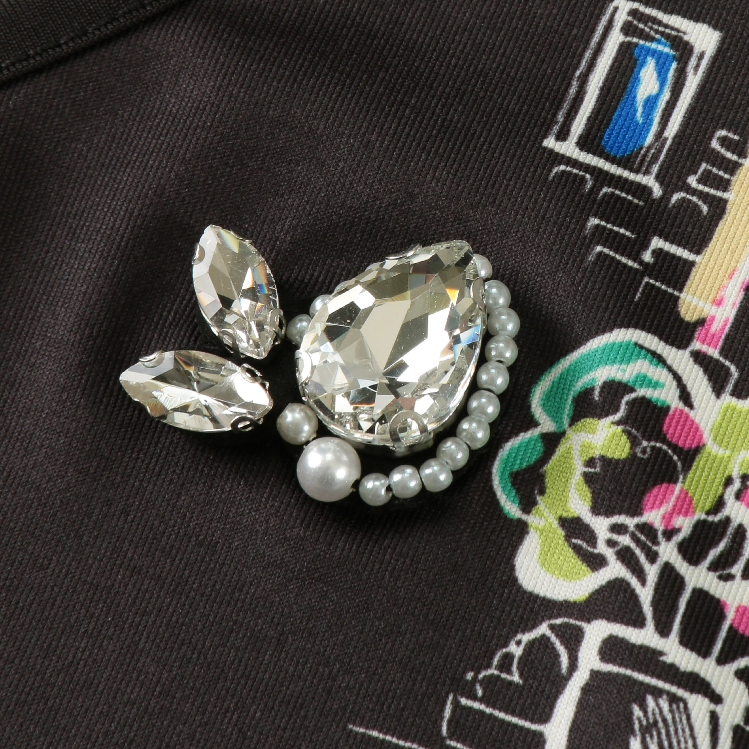 Super Beauty 街並み風景プリントパフスリーブカットソー - 画像4