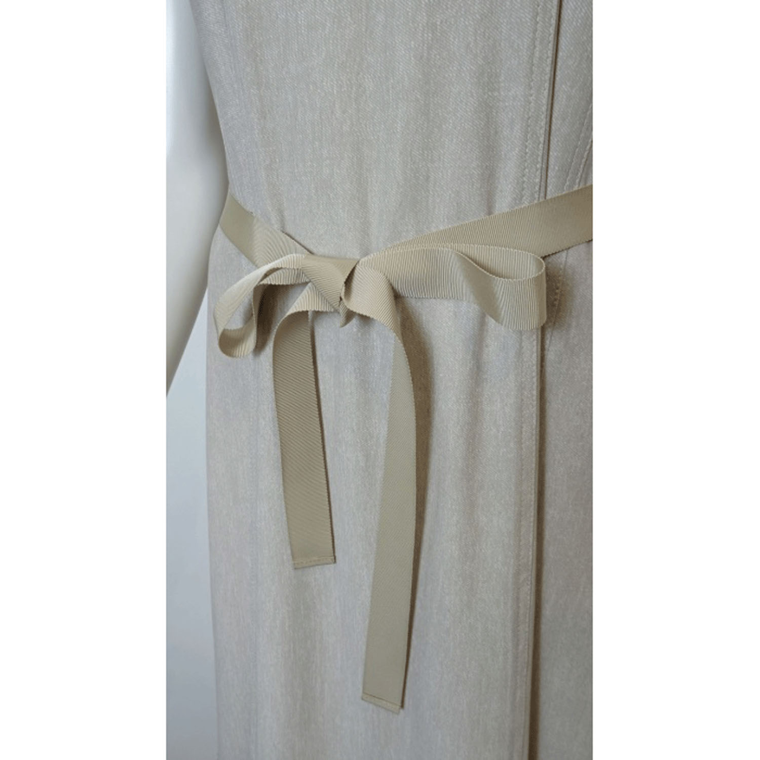 Super Beauty デニム風ノースリーブワンピース - 画像15