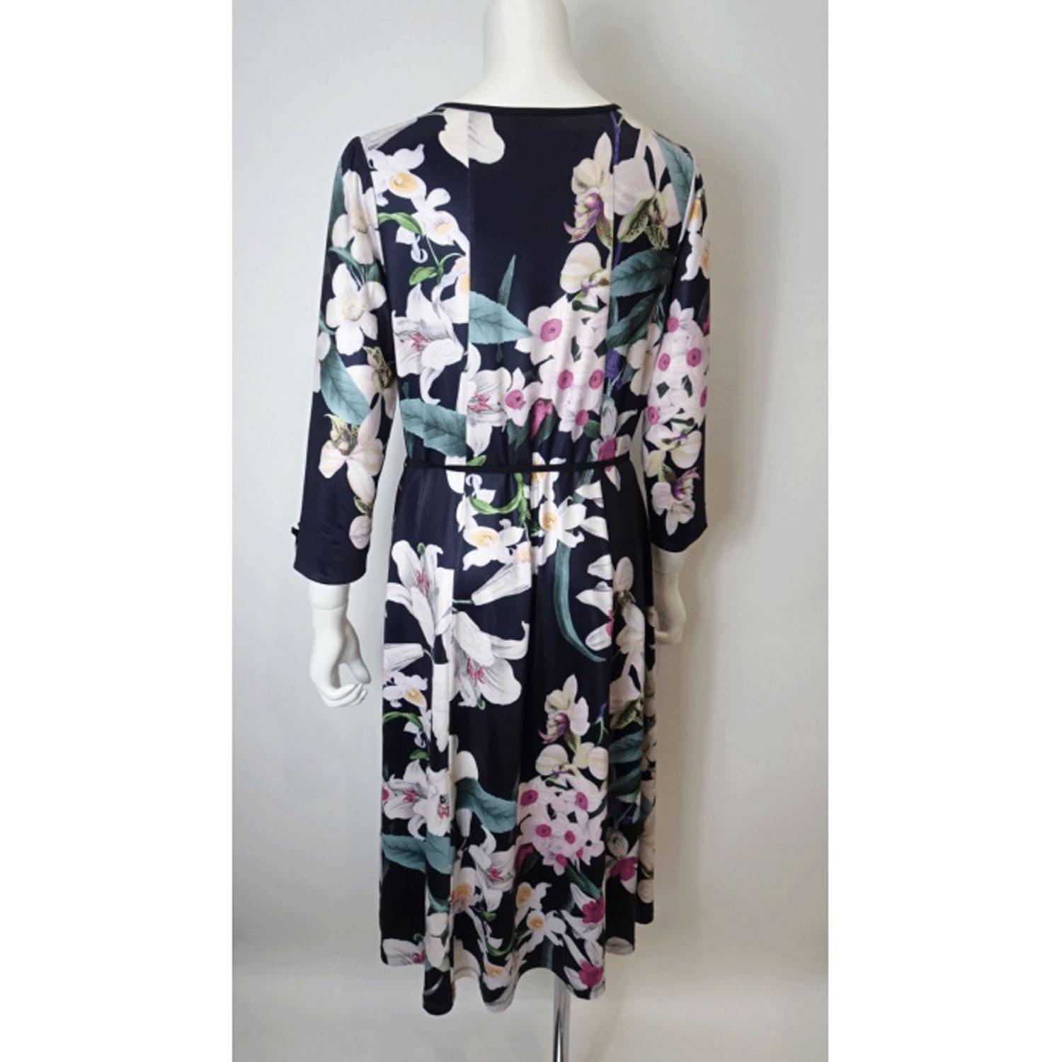 Super Beauty 大花プリント七分袖ワンピース - 画像16