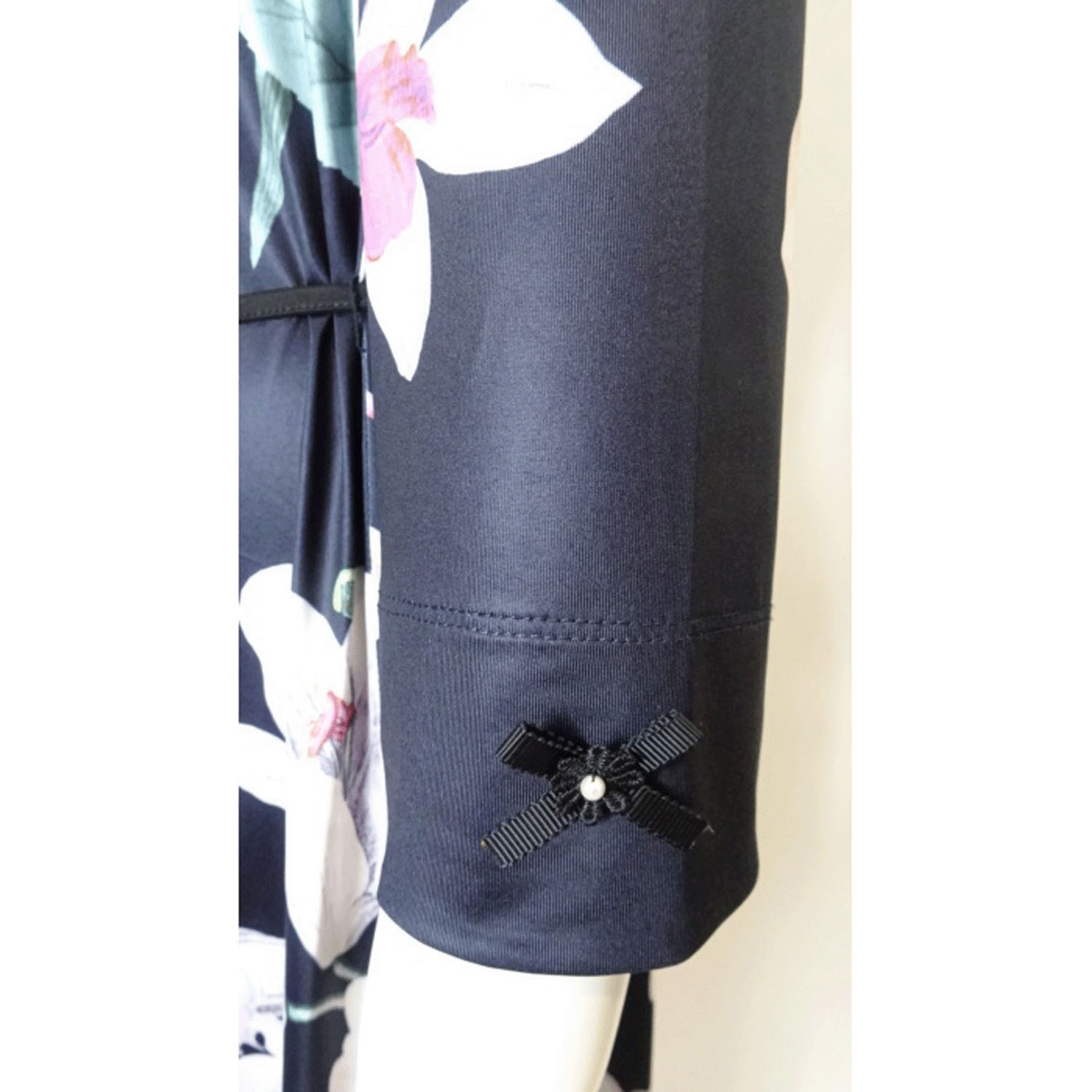 Super Beauty 大花プリント七分袖ワンピース - 画像18