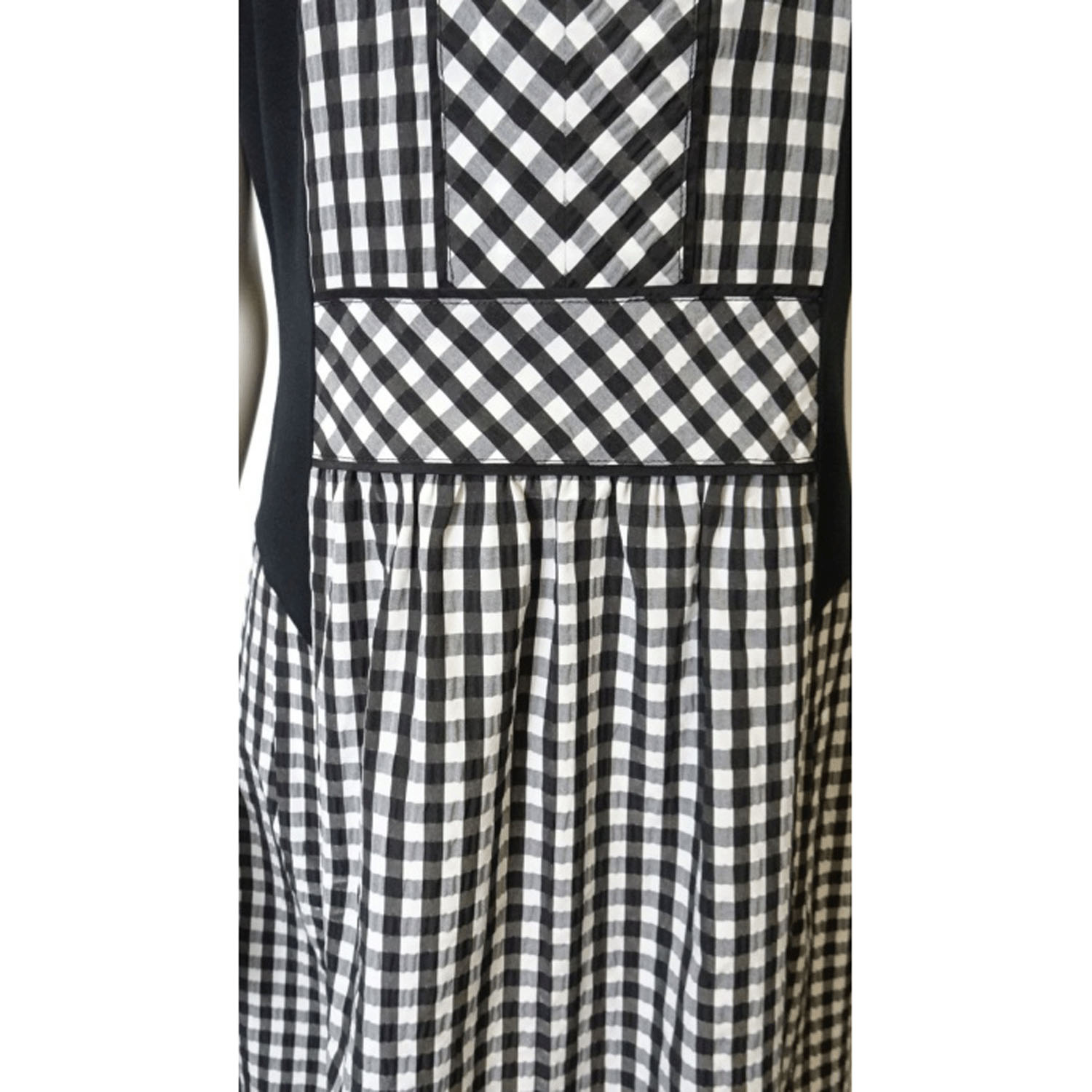 Super Beauty ギンガムチェック柄切替ワンピース - 画像12