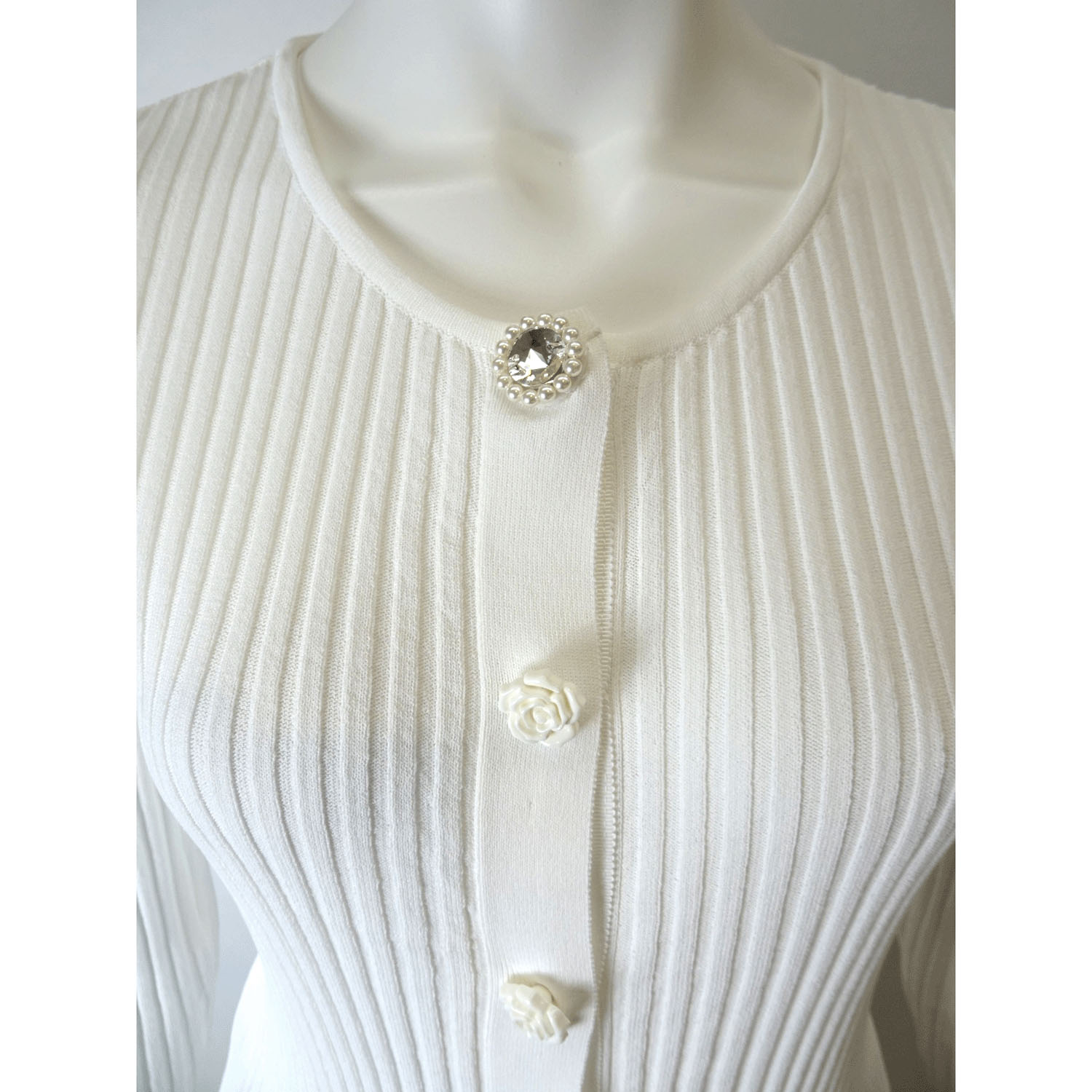 【LIVE ARCHIVE】Super Beauty 裾フリルリブ編みニットカーディガン - 画像7