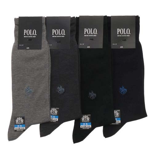 POLO 綿シルケットソックス 小寸（23cm～25cm）