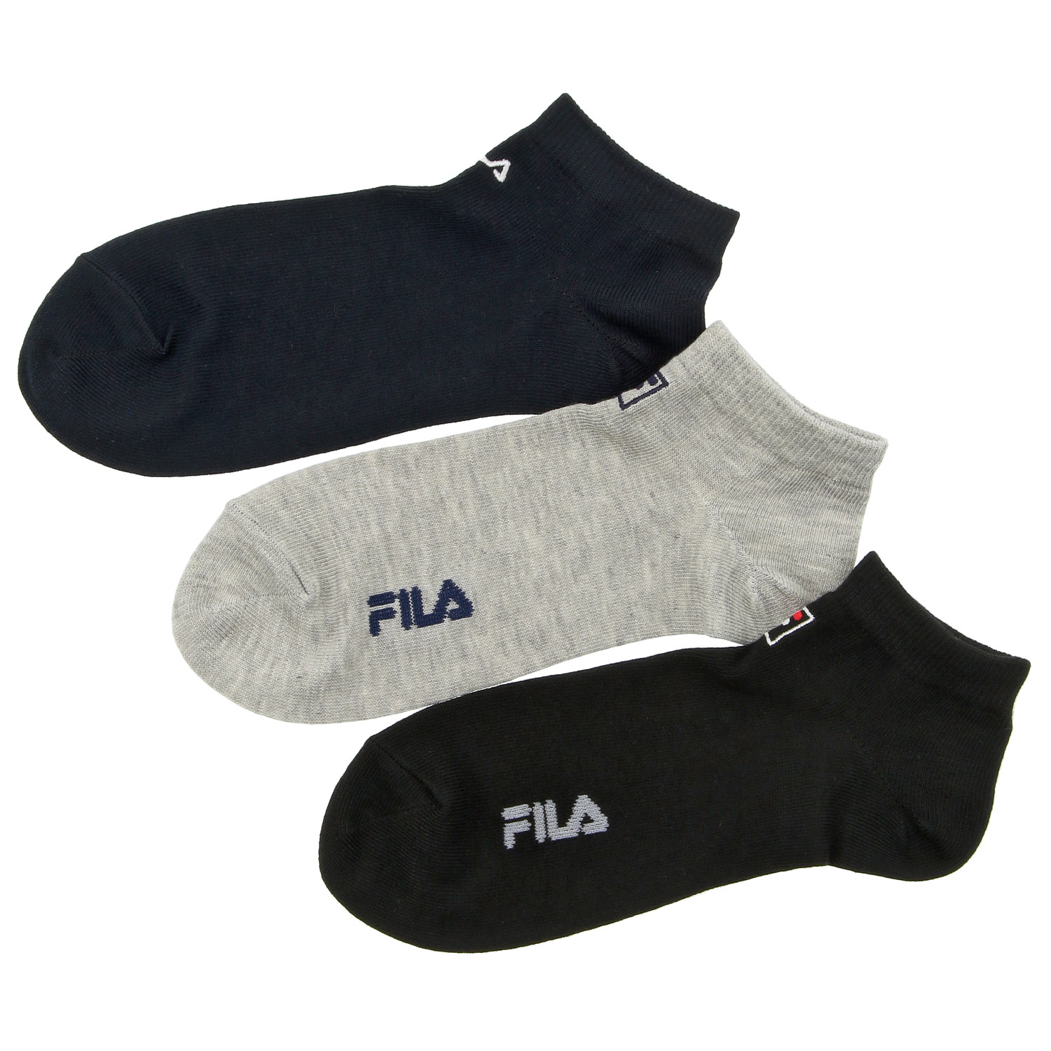 FILA 3足組スニーカー丈ソックス 紳士 - 画像2