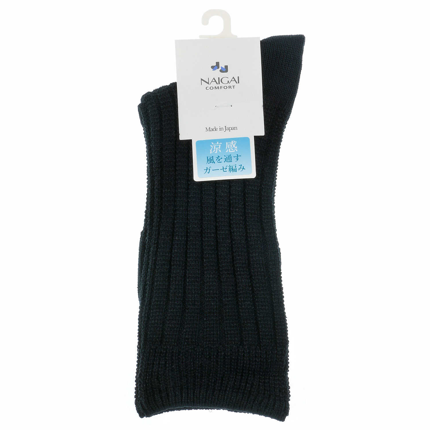 日本の靴下 風が通る涼感ソックス ソフト口ゴムクルー丈 - 画像4