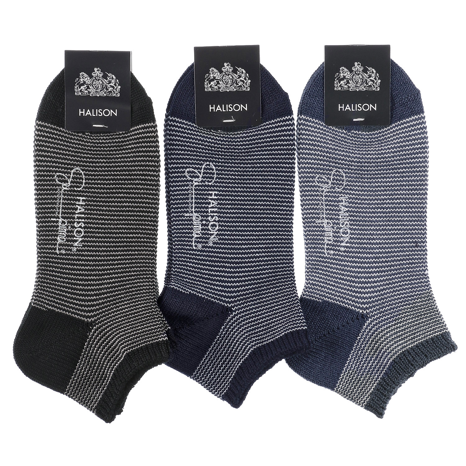 スーピマ ピンボーダー アンクルソックス