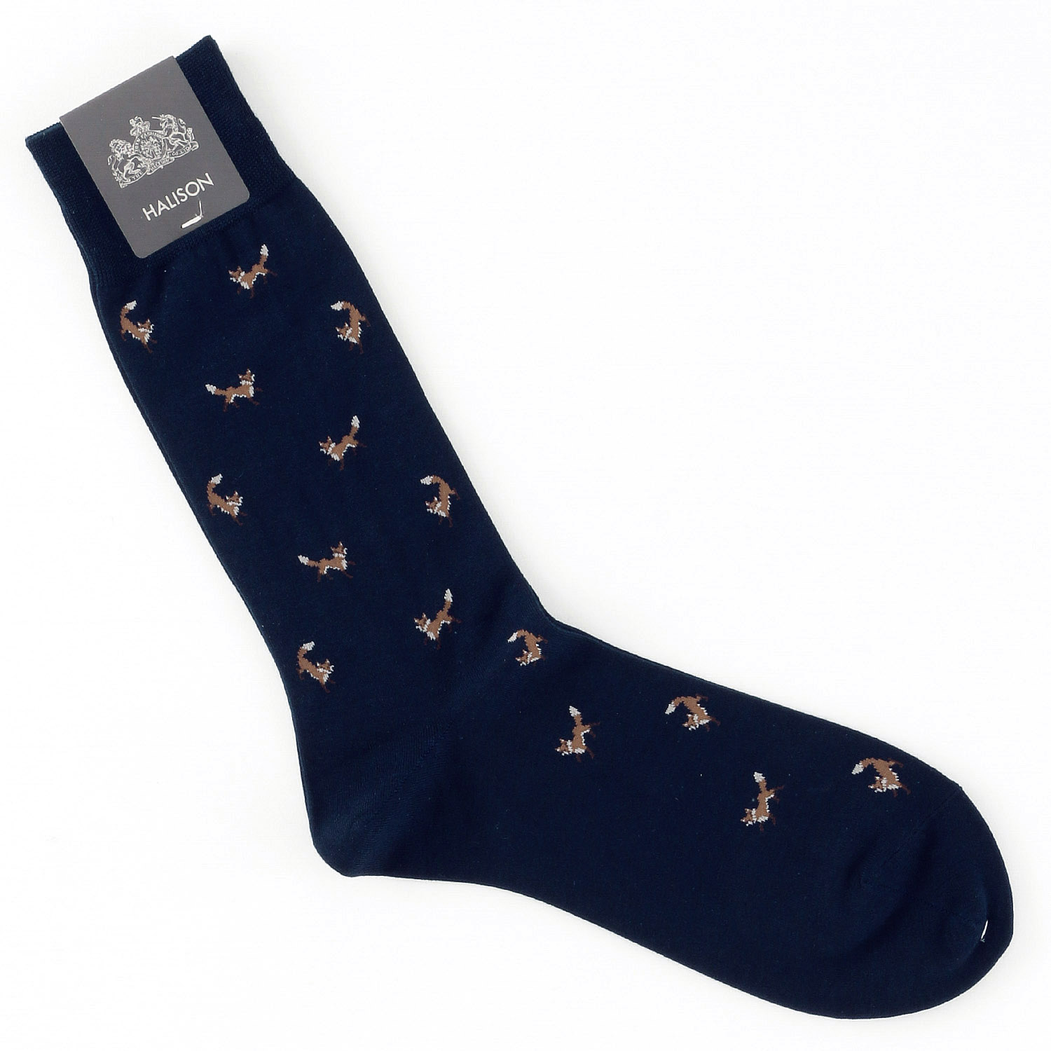 HALISON スーピマ キツネ柄 ソックス - 画像4