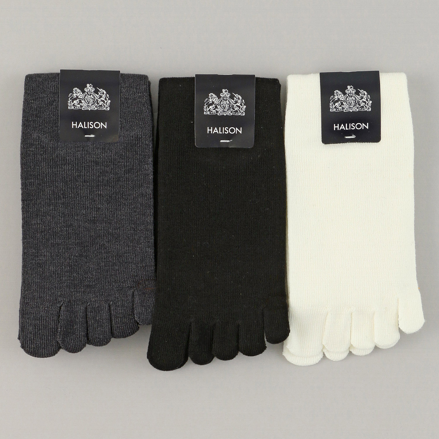 HALISON ドライ綿混 5本指 デイリーソックス