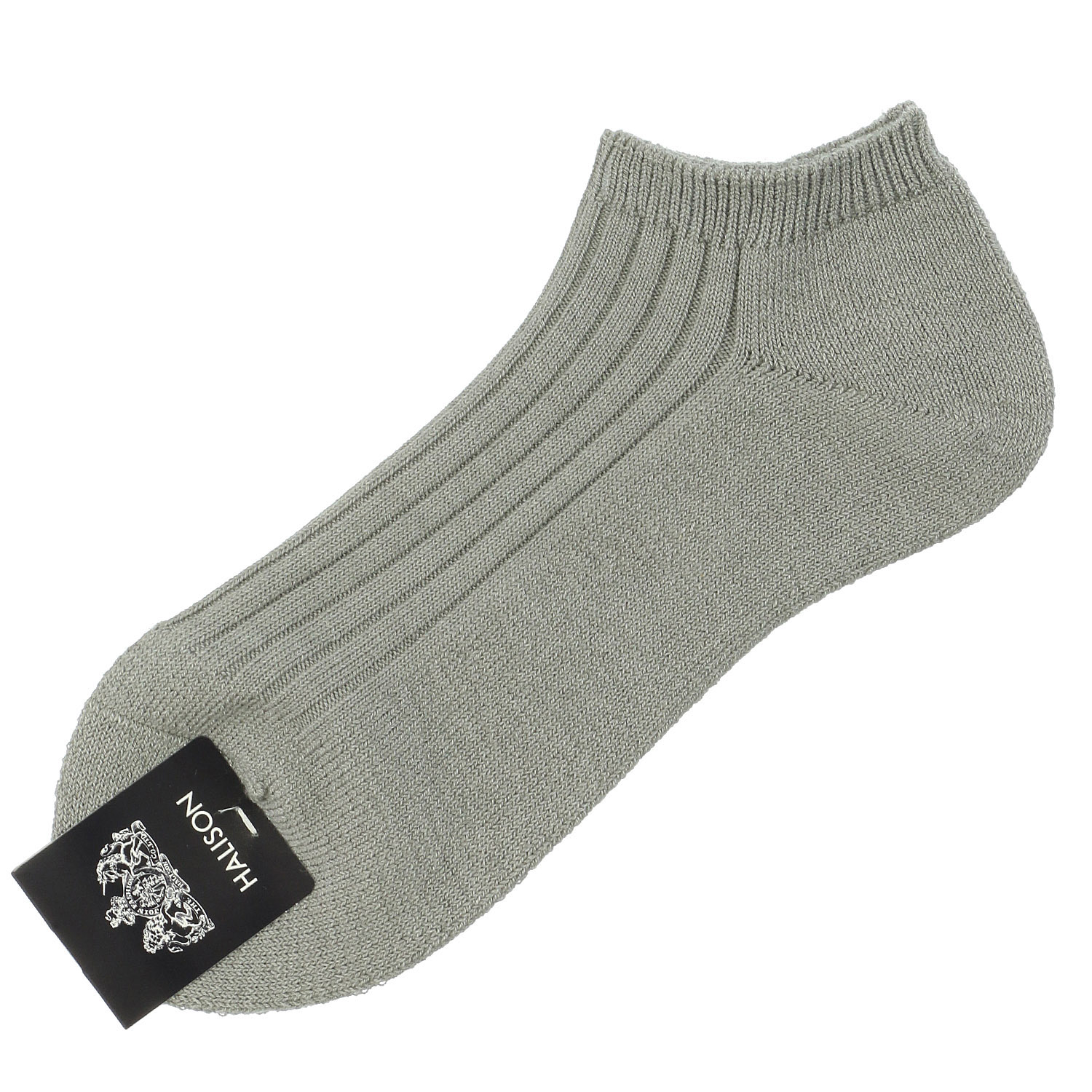 HALISON ドライ綿混 リブパイル アンクルソックス - 画像2