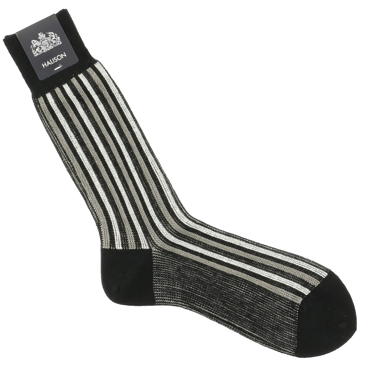 HALISON 綿麻 オルタネイトストライプ ソックス - 画像2