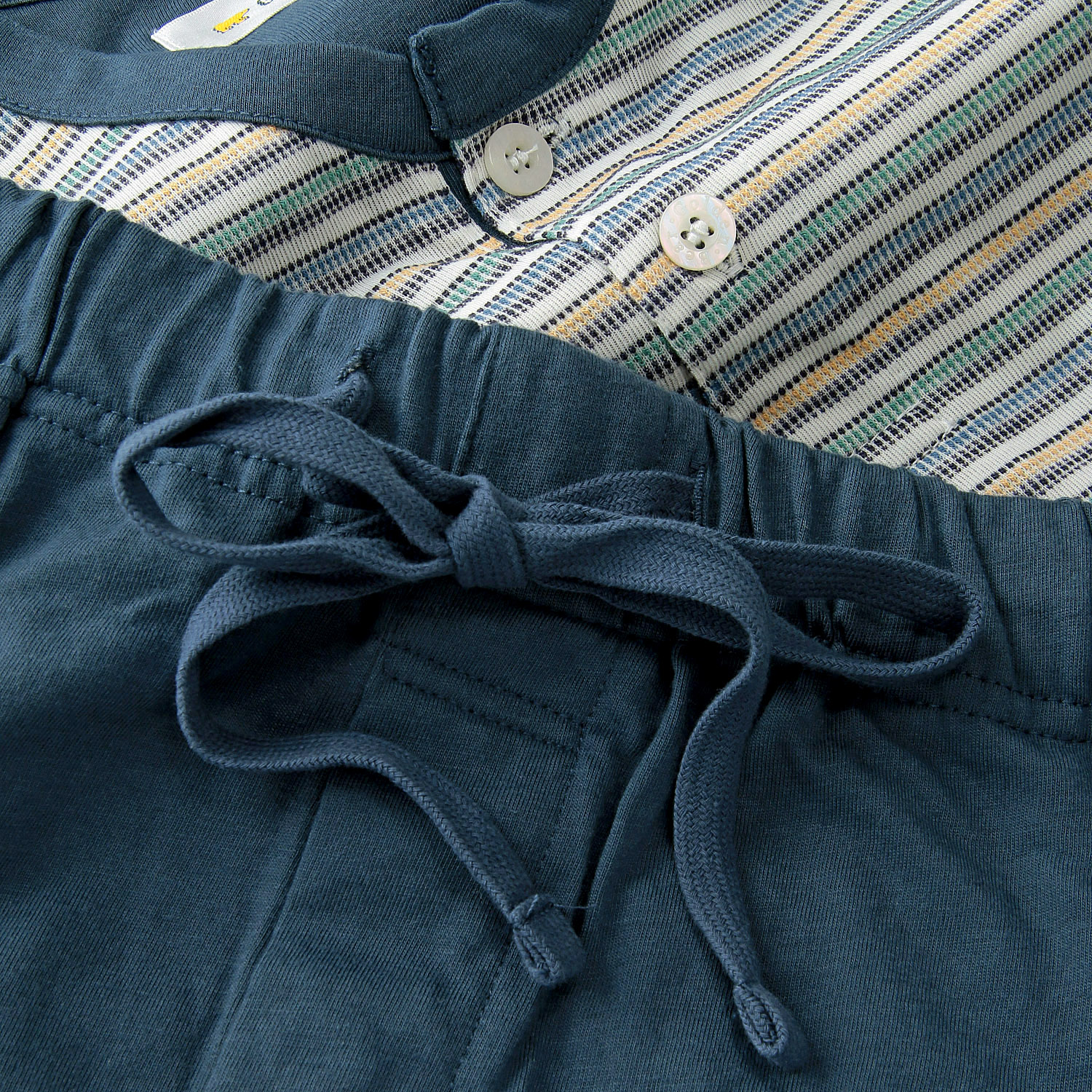 GoldenBear メンズ 半袖9分丈パンツルームウェア ボーダー柄 - 画像5