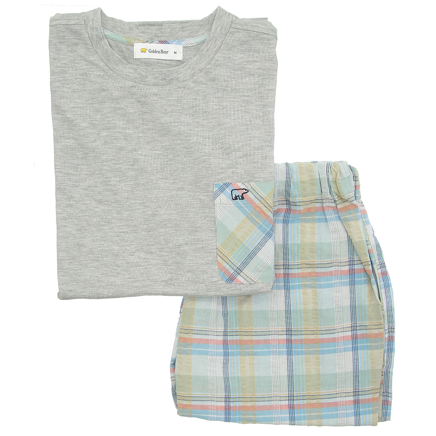 GoldenBear メンズ無地天竺サッカールームウェア - 画像3