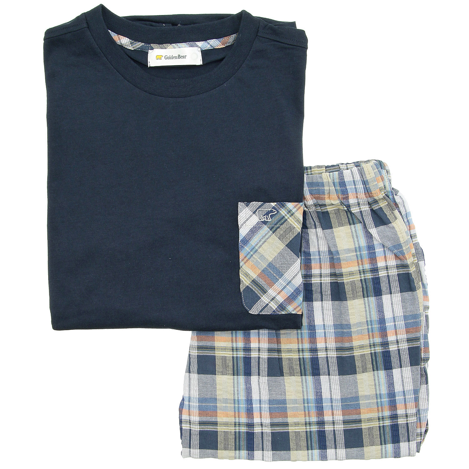 GoldenBear メンズ無地天竺サッカールームウェア - 画像6