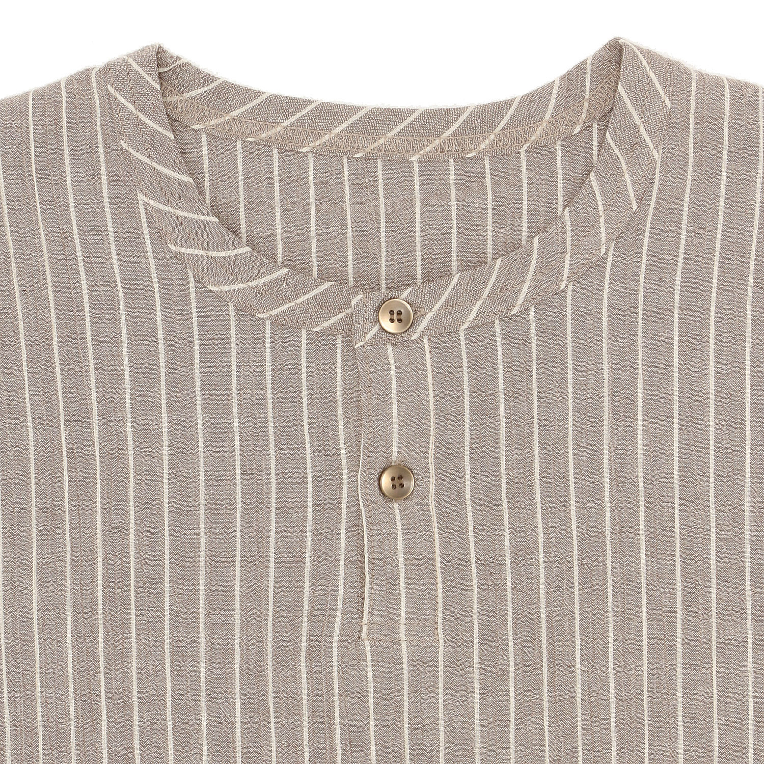 HOME BY TEMPUR 紳士 半袖ヘンリーネック  先染クレープ - 画像2