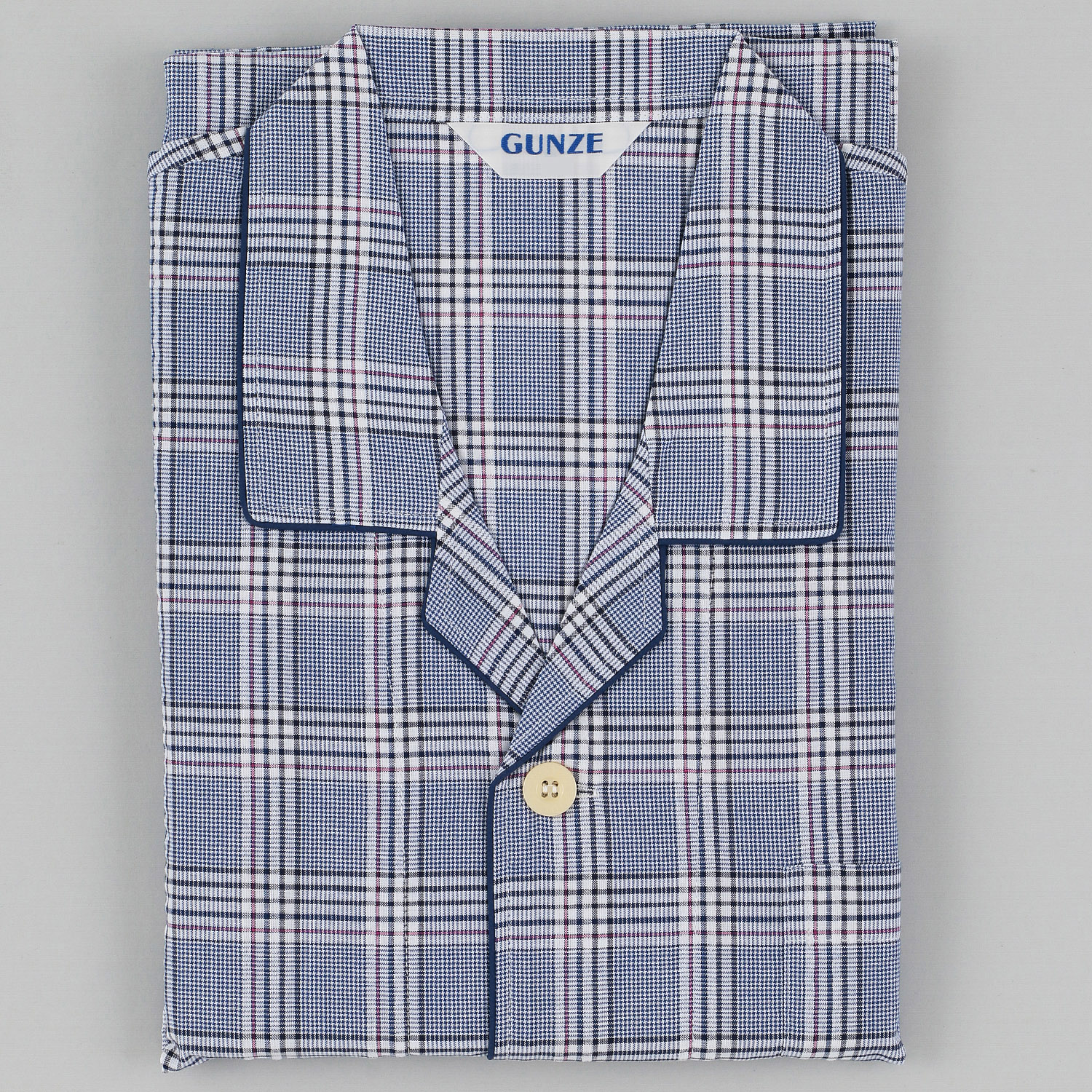 GUNZE 着る珪藻土・吸汗速乾 綿混サッカー 長袖長パンツ テーラーパジャマ - 画像6