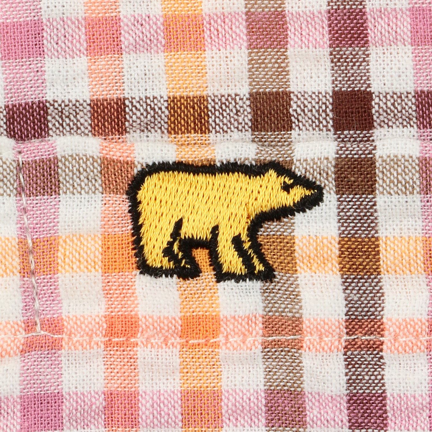 Golden Bear 布帛サッカー チェック柄長袖長パンツパジャマ - 画像4