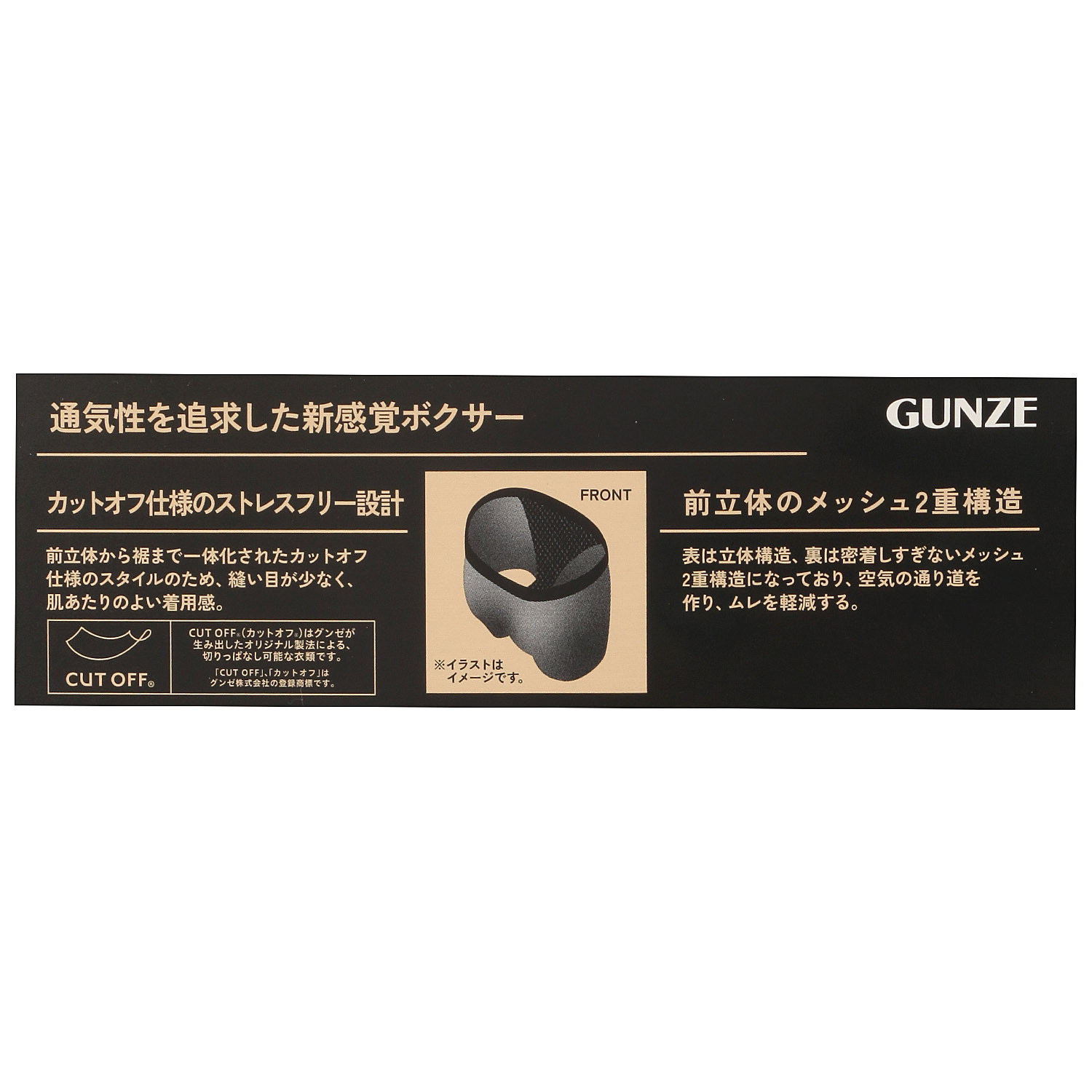 BODY WILD ベンチレーション ボクサーパンツ（前とじ） - 画像3