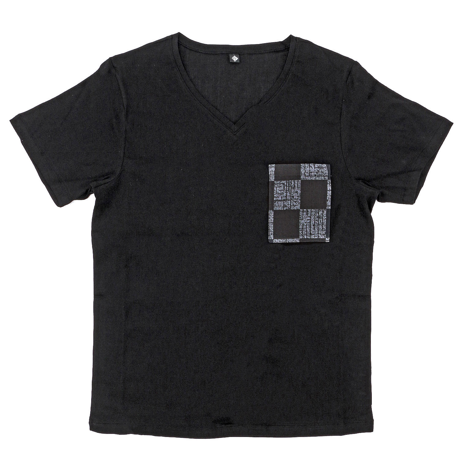 匠技  高島縮  半袖VネックTシャツ LL