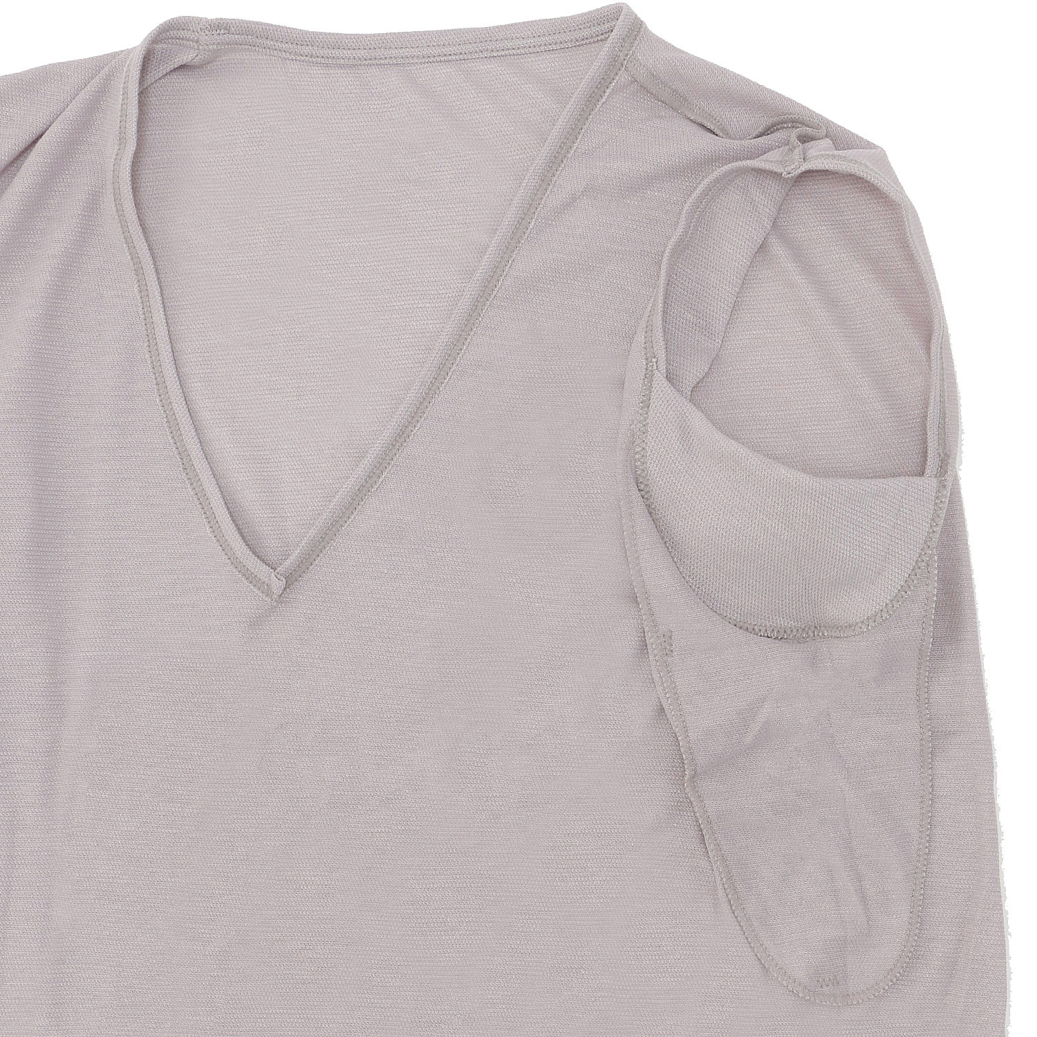 GUNZE アセドロン鹿の子 大きな汗取り付きスVネックスリーブレス - 画像4