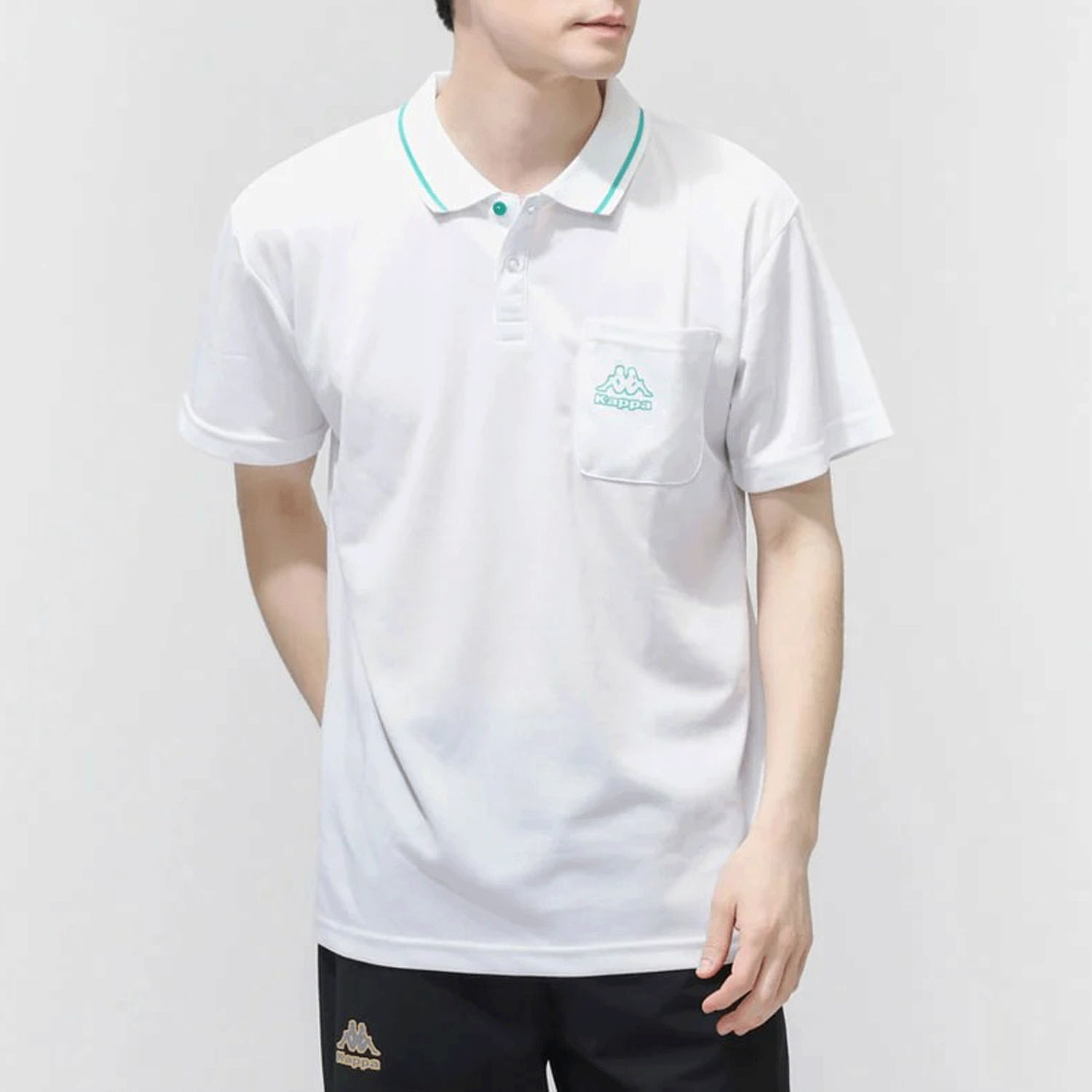 Kappa メンズ ラインデザインポロシャツ - 画像5