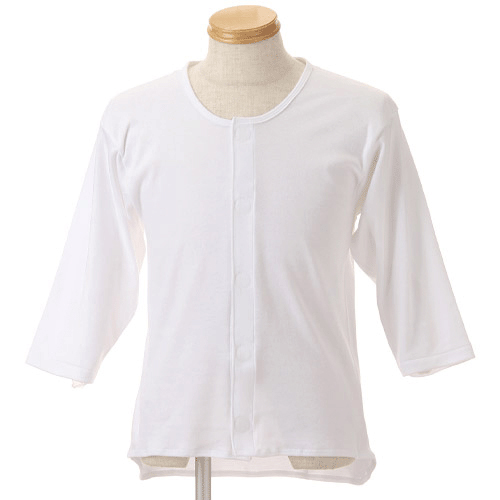 キャロン 紳士前開き7分袖シャツ