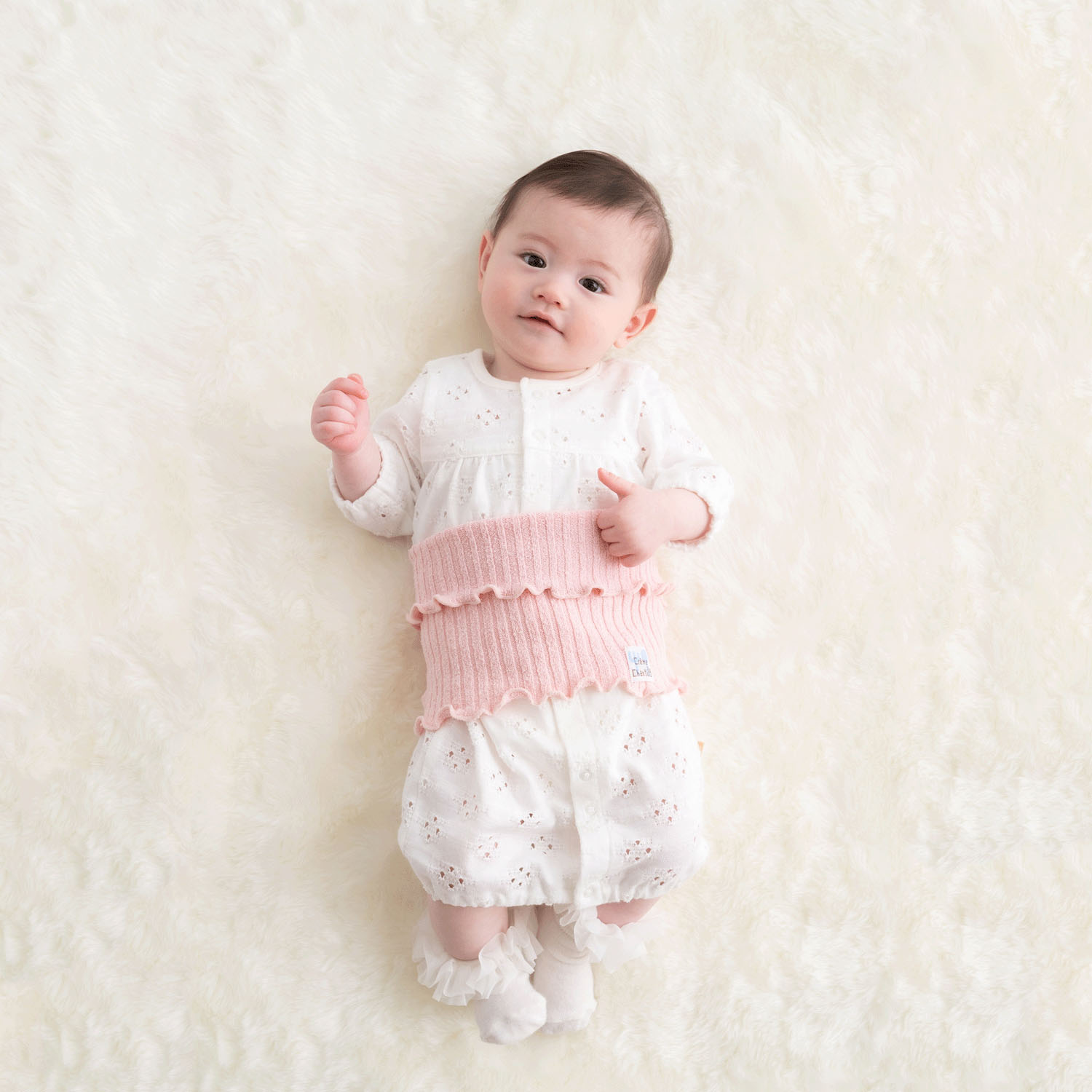 シルクのびのび腹巻き ピンク - 画像3