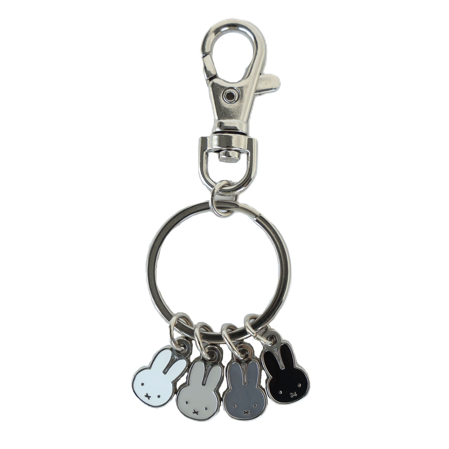 ミッフィー 4連タイニーチャーム モノクロ（フェイス）