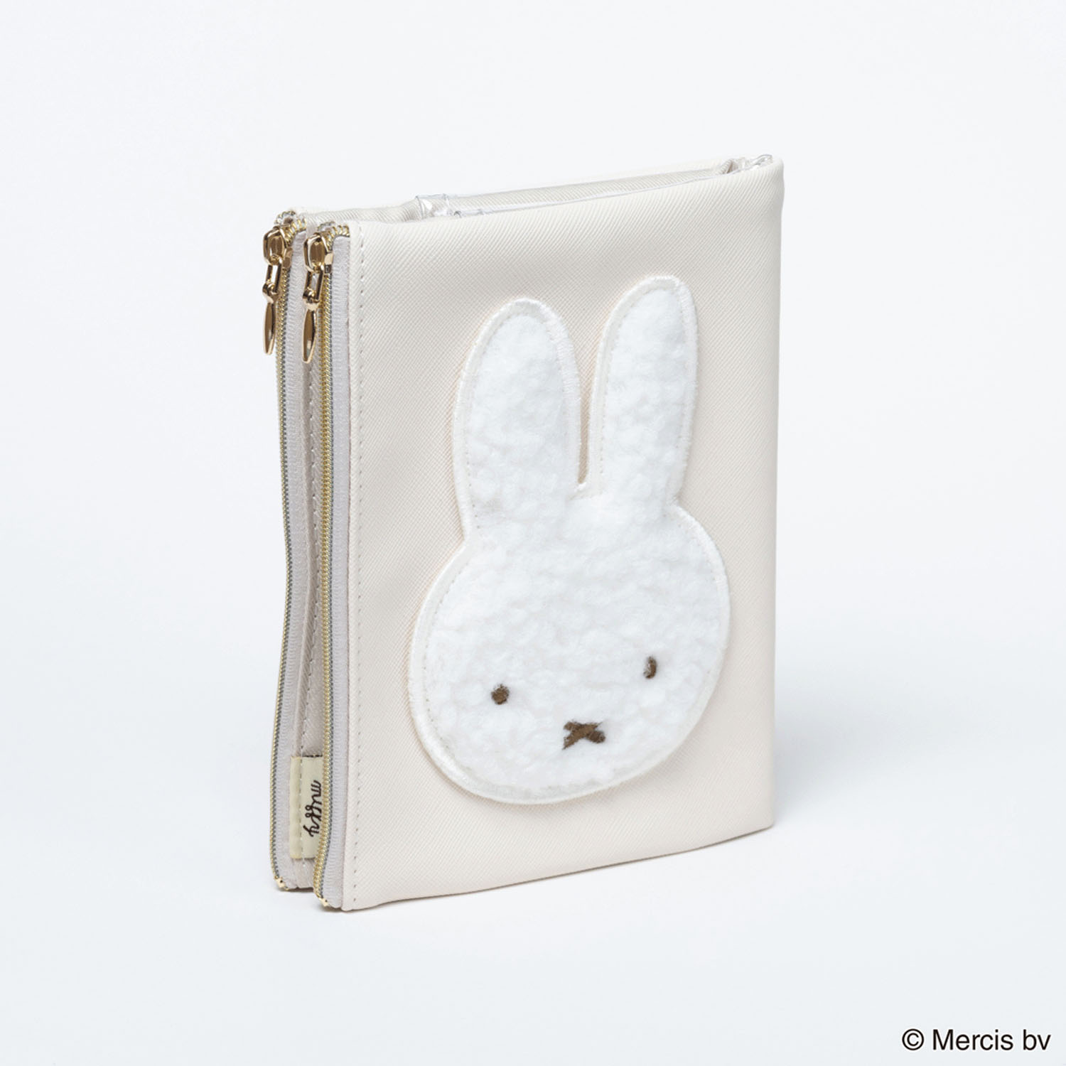 BRUNA BOA APPLIQUE 二つ折りポーチ アイボリー - 画像3