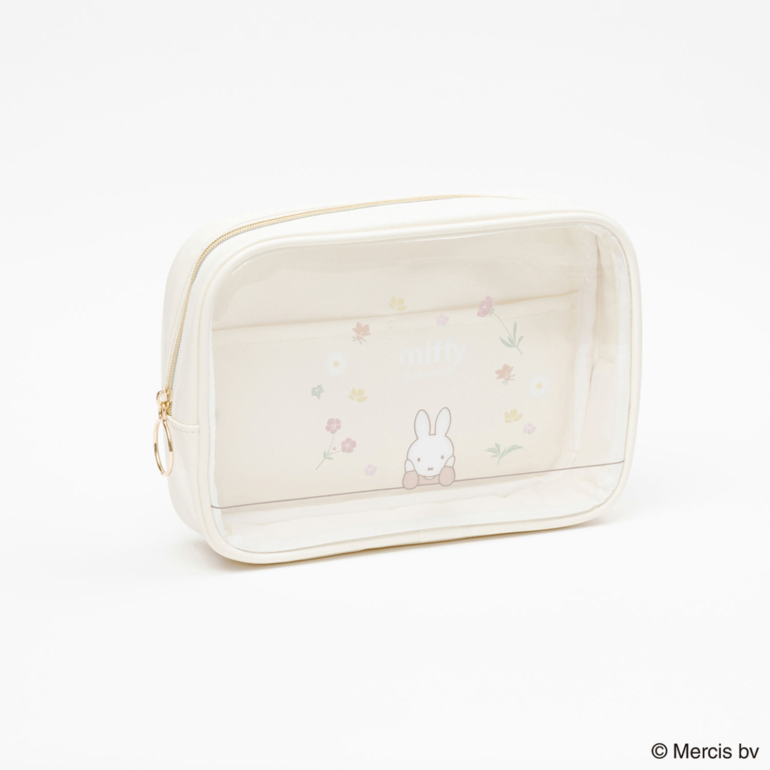 MIFFY FLOWER PVCスクエアポーチ アイボリー - 画像2
