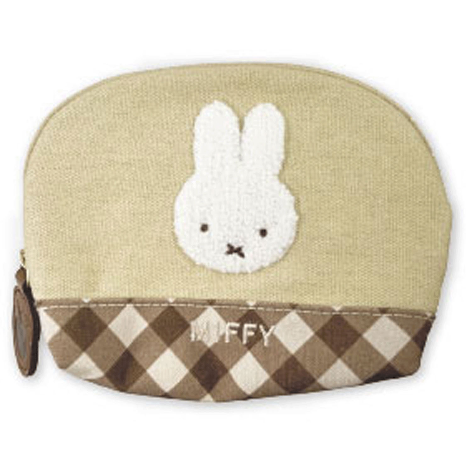 ミッフィー ダイアゴナルチェックシリーズ ティッシュポーチ ベージュ