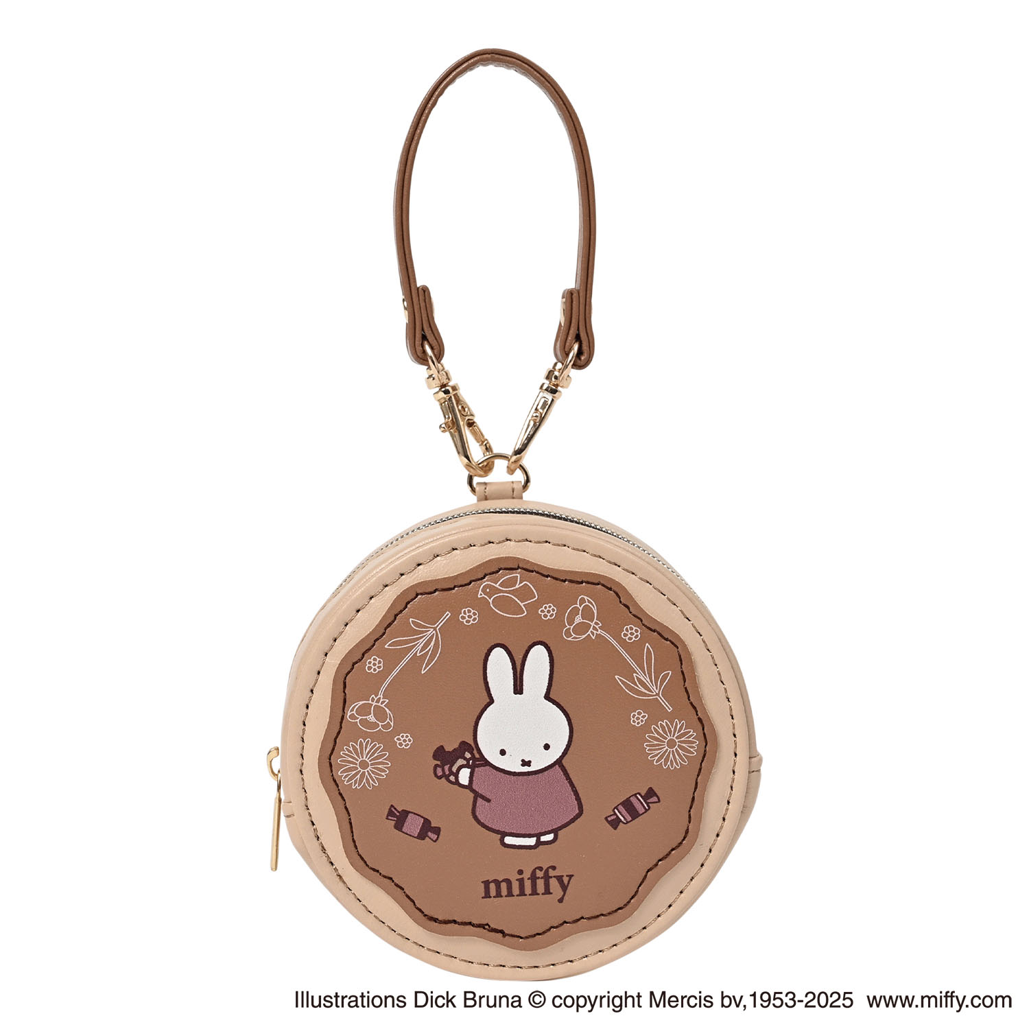 ミッフィー ラウンドマカロンポーチ チョコレート - 画像2