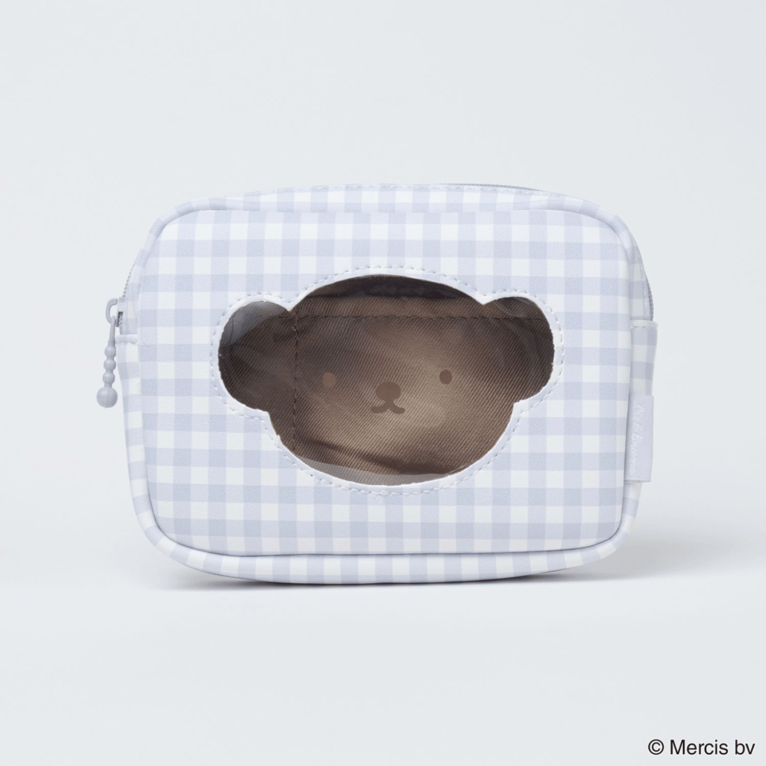 miffy BRUNA PLAID スクエアポーチ ブルー