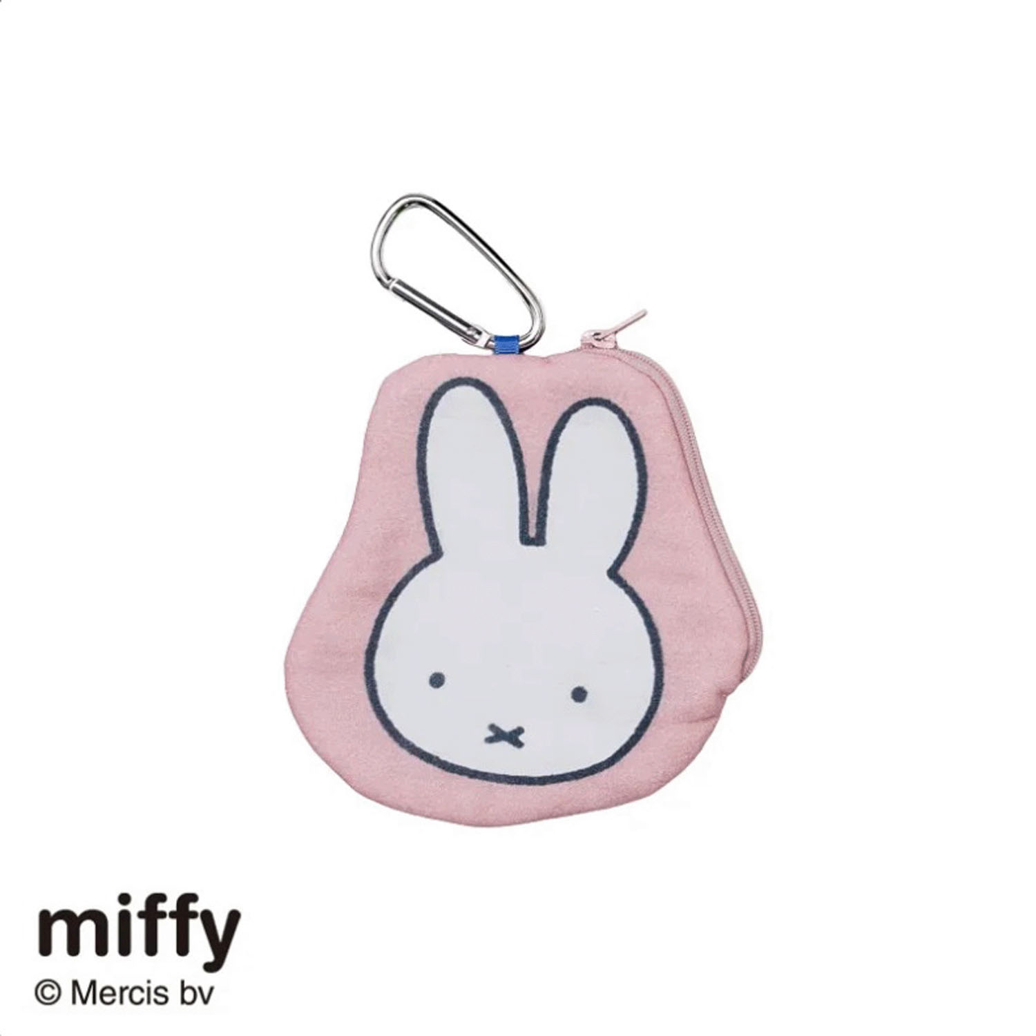 ミッフィーダイカットタオルポーチ フェイス ピンク