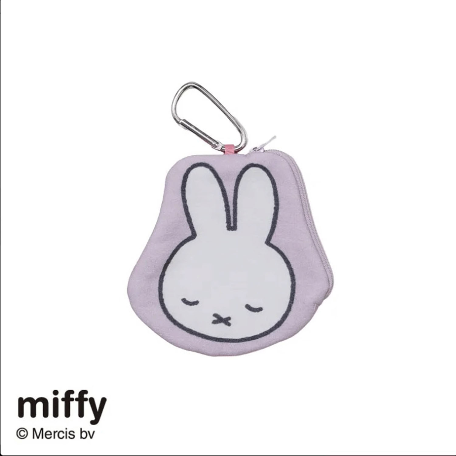 ミッフィーダイカットタオルポーチ スリープ パープル