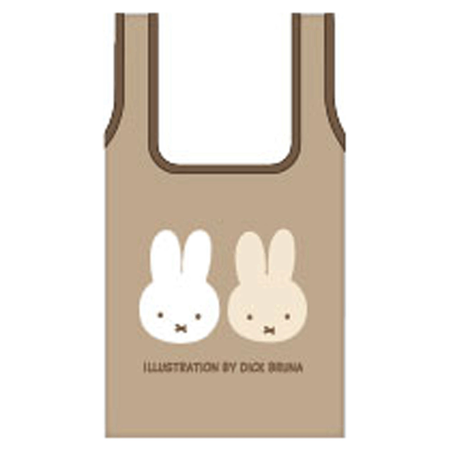 miffy ポケットインエコバッグ ベーシックシリーズ ベージュ