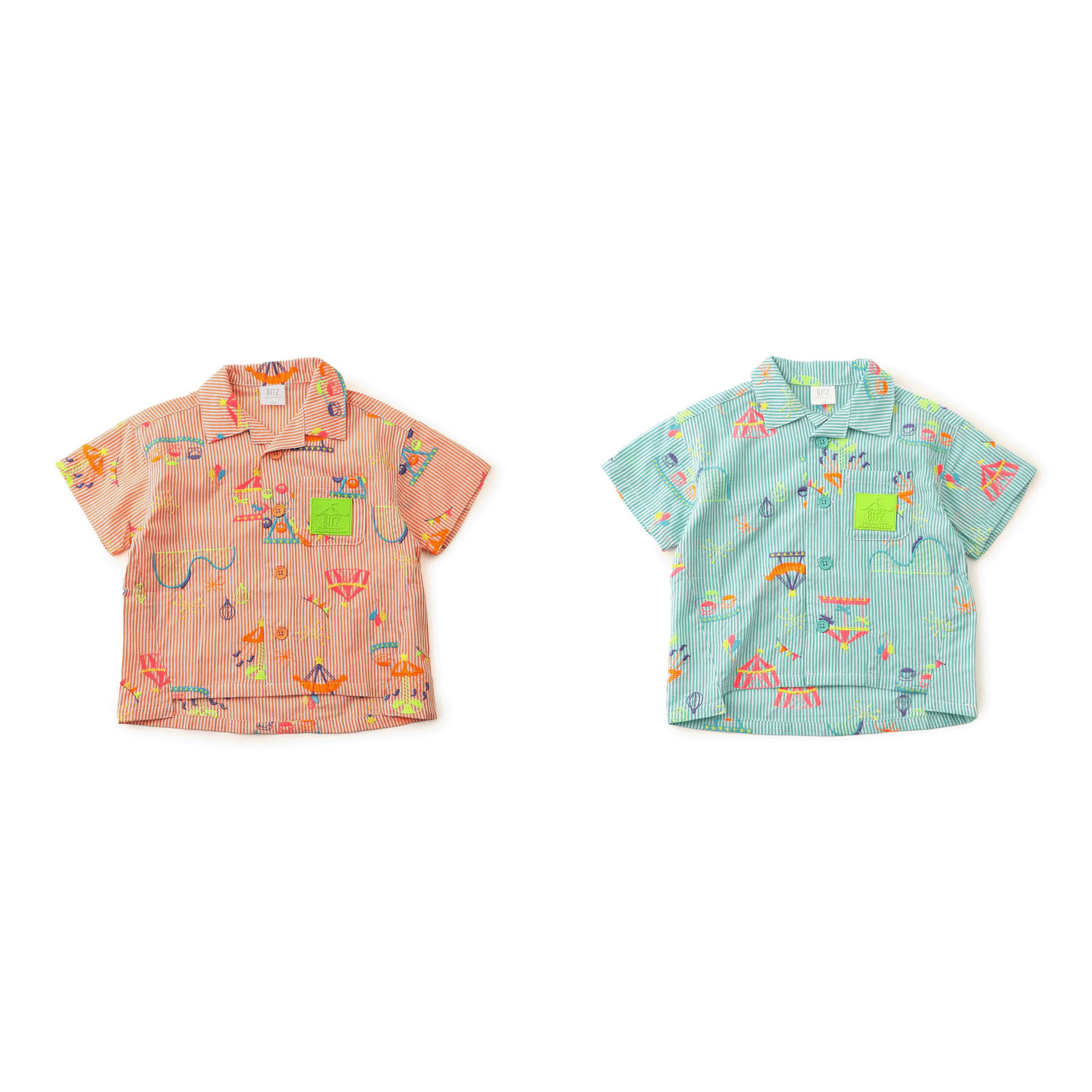 遊園地刺繍シャツ