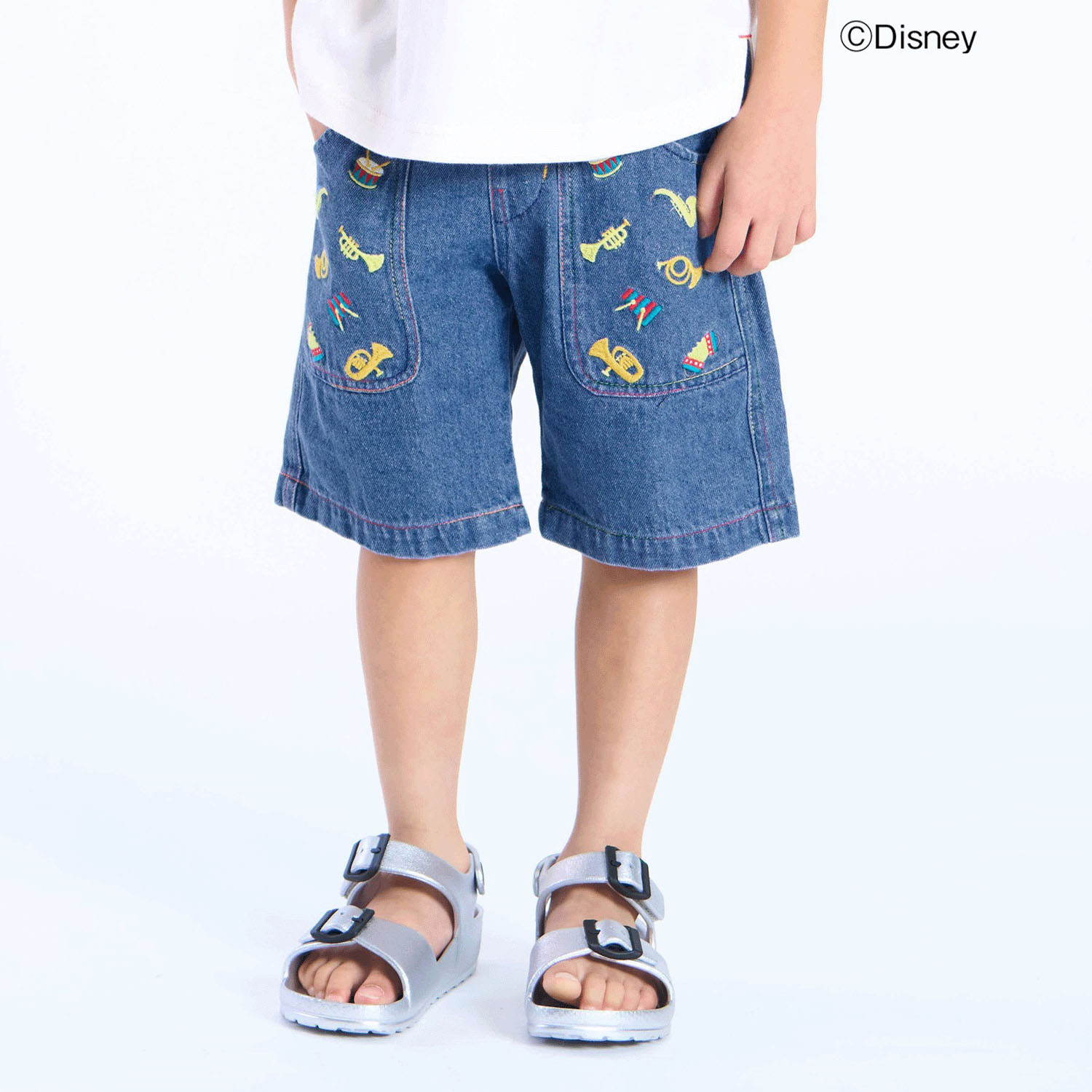 楽器刺繍FUNパンツ 5分丈 - 画像2