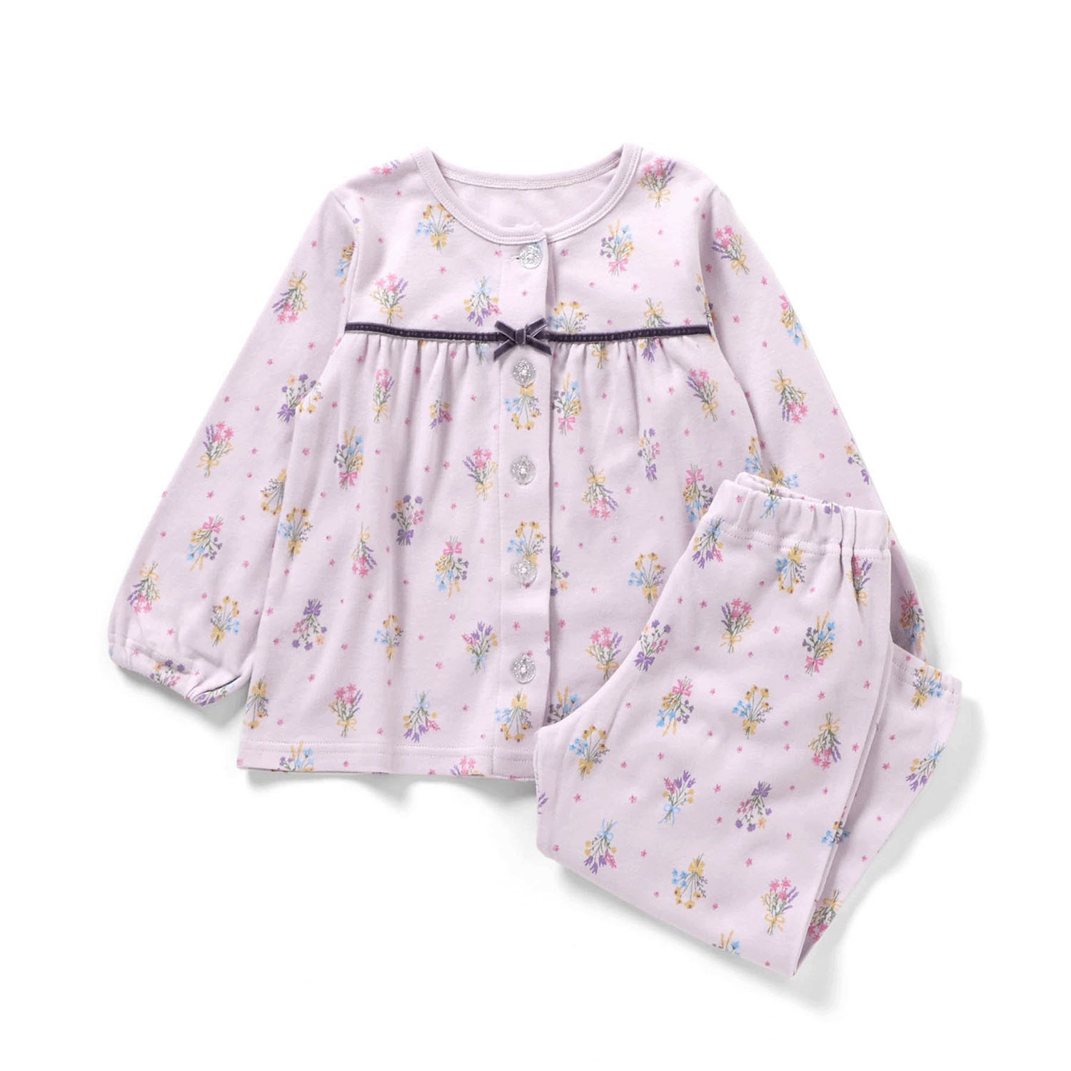 ブーケ柄 前あきパジャマ - 画像3