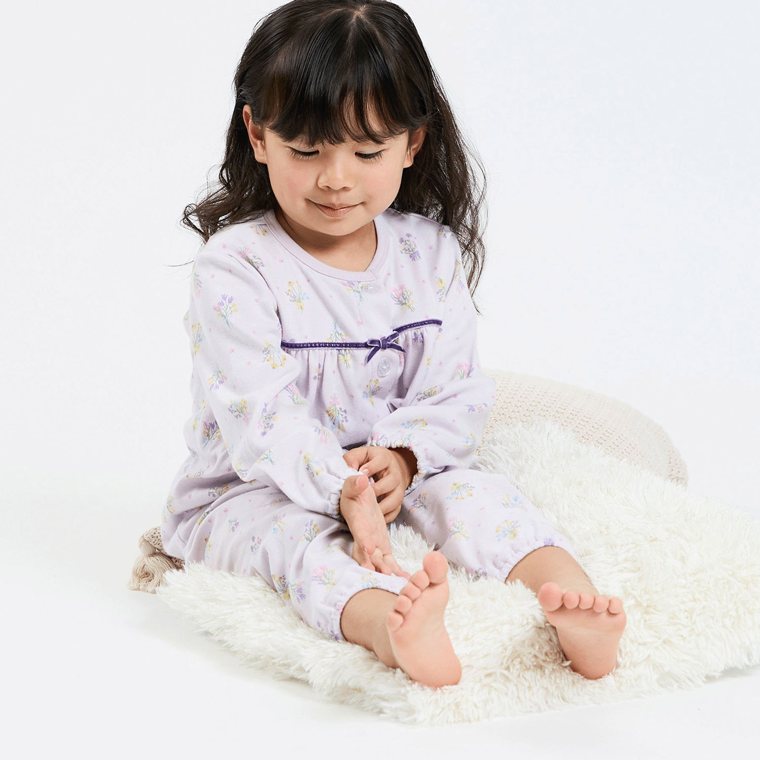 ブーケ柄 前あきパジャマ