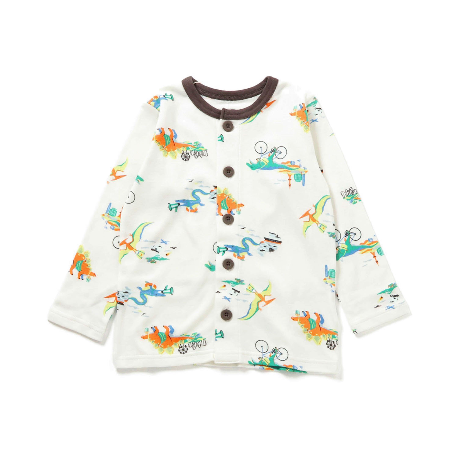 恐竜柄前あきスムースパジャマ - 画像3